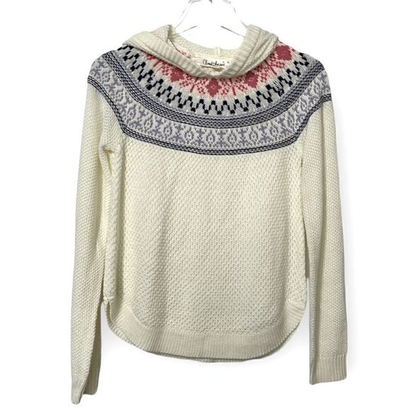Cloud Chaser Fair Isle Girls Knit Hooded Sweater NWT Size XL (Juniors) - Picture 1 of 6
